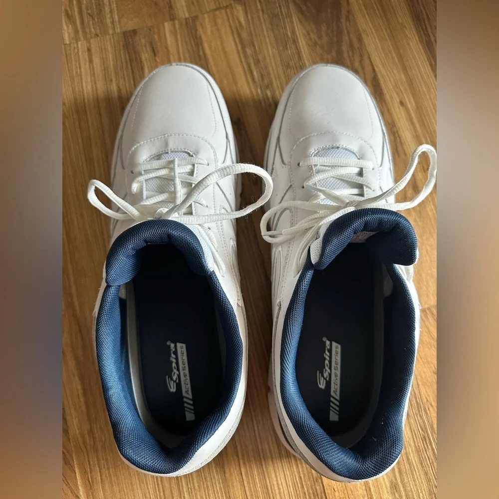 Spira Men’s Wavewalker Walking Tennis Shoes White & Blue Size 15 D